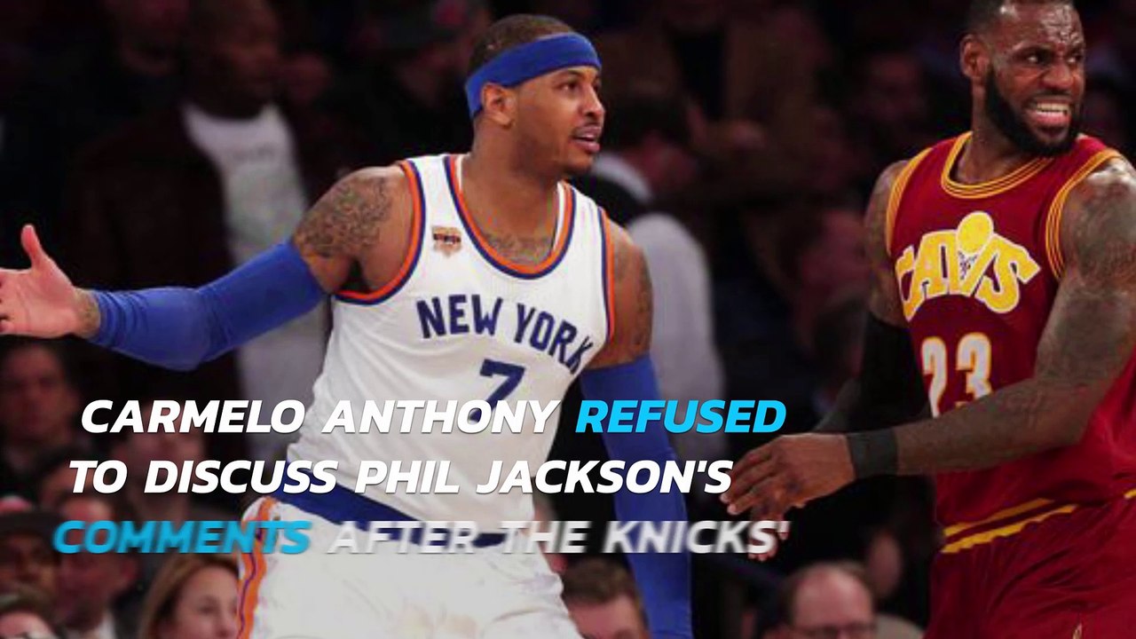 Carmelo Anthony was not happy with Phil Jackson's ball hog comments