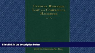 FAVORIT BOOK Clinical Research Law And Compliance Handbook BOOOK ONLINE