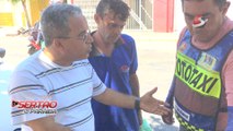 Exclusivo: Mototaxista se envolve em acidente com pedreiro e repórter da TV Sertão da Paraíba descobre que a motocicleta estava sem Freio; Assista!