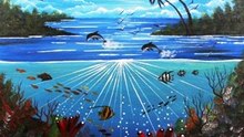 Coral Reef - Acrylic on Canvas - Beginners by Yannis Koutras