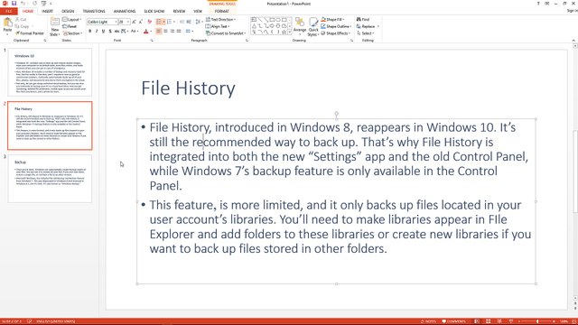 Convert Micrososft Word Document to PowerPoint Presentation 2013-2016