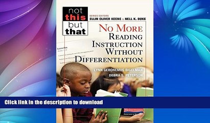 Hardcover No More Reading Instruction Without Differentiation (Not This But That)