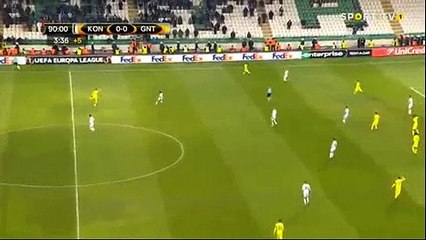 Coulibaly K. Goal for Torku Konyaspor vs KAA Gent 0 - 1, 8 Dec 2016