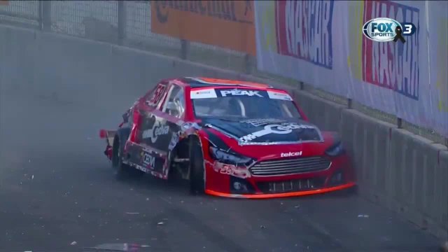 Start Contreras Jr Big Crash 2016 Nascar Peak Mexico Series Race 1