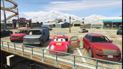 Mickey Mouse & Lightning Mcqueen Have Fun with Dinosaur in Spiderman Cartoon Nursery Rhymes Songs