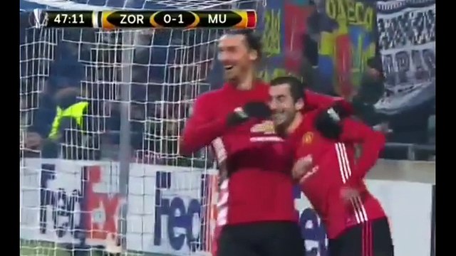 Zorya vs Manchester United 0-2 Europa League 8/12/2016