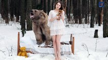 شاهد عارضة أزياء روسيه تخاطر بحياتها من أجل إعلان