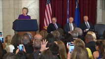 Clinton honors John Glenn, laments election loss