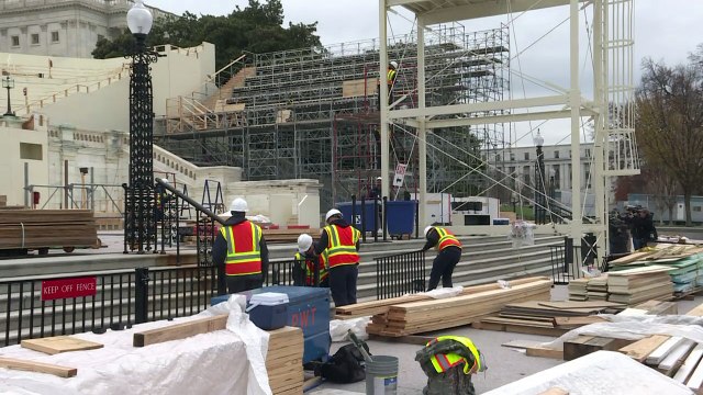Construction work for US inauguration starts at Capitol