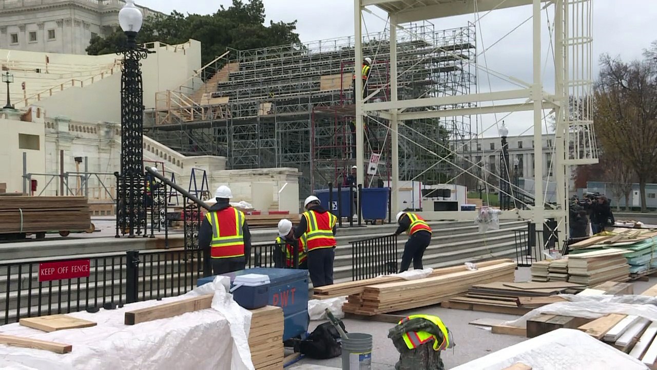 Construction work for US inauguration starts at Capitol