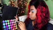 Blue and Pink Eyes with Mauve Lips Makeup Tutorial   Morphe 35 Color Palette