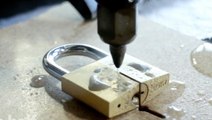 'Picking' A Lock With A Waterjet Cutter