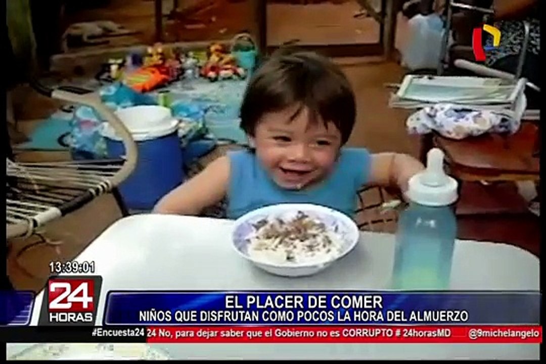 Divertido video que muestra el placer de comer en los niños