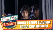 André e Felipe flagram Paola com Geraldo e Maurício