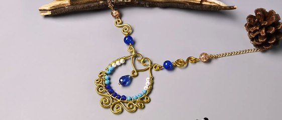 Vidéo 76(P) Comment faire un collier de chaîne avec pendentif enroulé de fil métallique