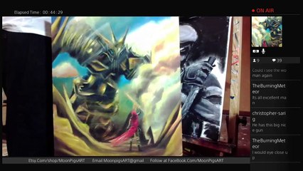 MoonPigsART's oil painting Caveira Rainbow six (40)