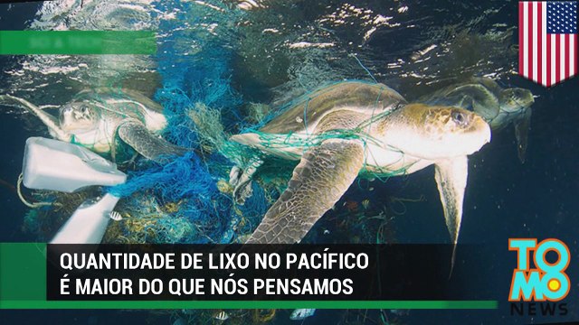 O Oceano Pacífico está cheio de resíduos plásticos.