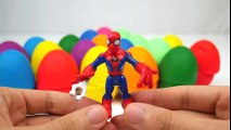 LEARN COLORS COMPILATION for Children Play Doh Surprise Eggs Spiderman Cars 2 HULK McQueen