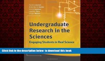 Pre Order Undergraduate Research in the Sciences: Engaging Students in Real Science Sandra Laursen