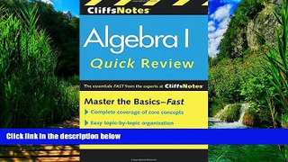 Buy Jerry Bobrow CliffsNotes Algebra I Quick Review, 2nd Edition (Cliffs Quick Review (Paperback))