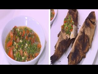 بوري مشوي بالردة - فتوش بالخبز المحمر | شبكة و صنارة حلقة كاملة