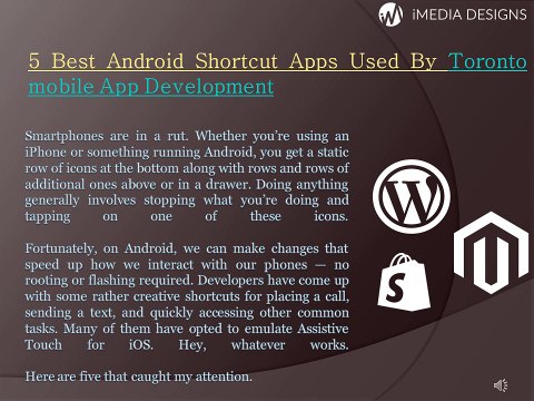 5 Best Android Shortcut Apps Used By Toronto mobile App Development