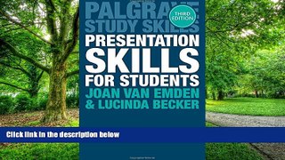 Best Price Presentation Skills for Students (Palgrave Study Skills) Joan van Emden On Audio