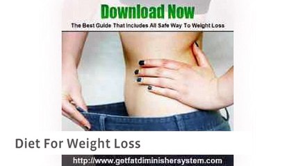 Diet For Weight Loss