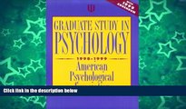 Online American Psychological Association Graduate Study in Psychology 1998-1999: With 1999