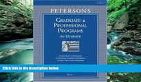 Buy Thomson Peterson s Peterson s Graduate   Professional Programs: An Overview 2007 (Book 1)