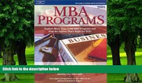 Best Price MBA Programs 2003, Guide to, 8th ed Peterson s On Audio