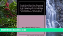 Buy Educational Testing Service The Official Gre/Cgs Directory of Graduate Programs: Social