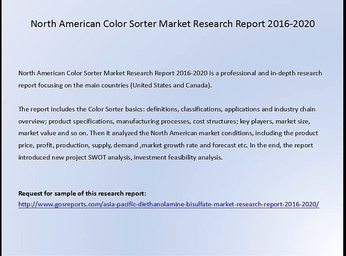 North American Color Sorter Market Research Report 2016-2020