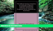 Buy Educational Testing Service The Official Gre/Cgs Directory of Graduate Programs: Engineering