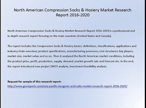 North American Compression Socks & Hosiery Market Research Report 2016-2020