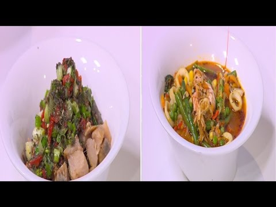 شوربة جمبري و كاليماري مع الخضار - رنجة بالطحينة | شبكة و صنارة حلقة كاملة