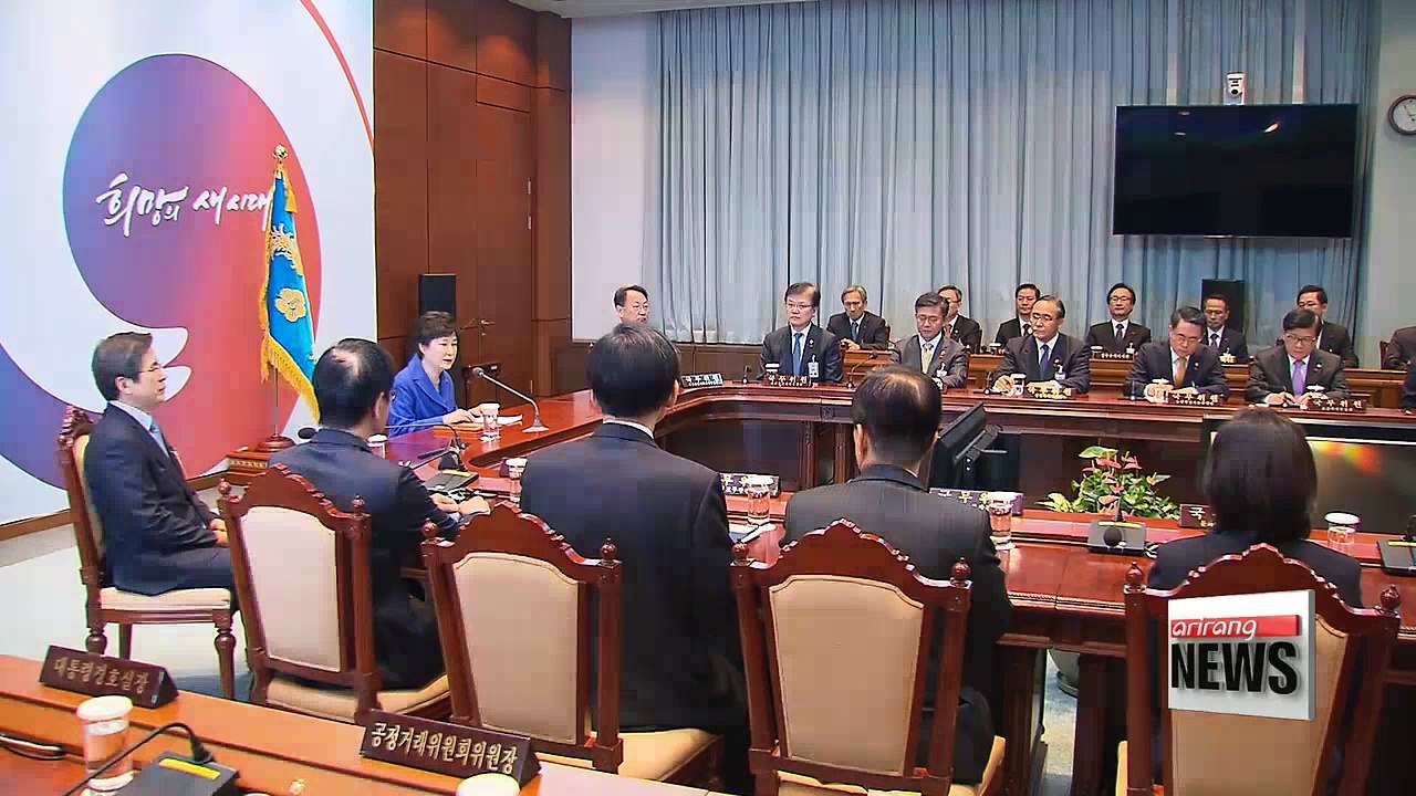 President Park meets with cabinet after impeachment decision