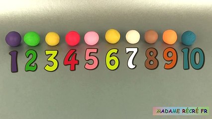 Apprendre les chiffres en samusant Learn numbers with Play Doh pour petits