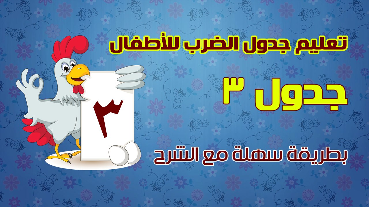 تعليم جدول الضرب للأطفال بطريقة سهلة مع الشرح - جدول 3