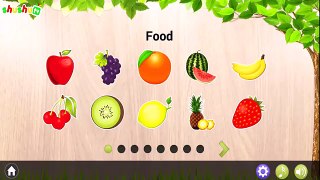 Name of fruits vegetables- vocabulary for preschoolers-matching shapes- puzzles game for kids