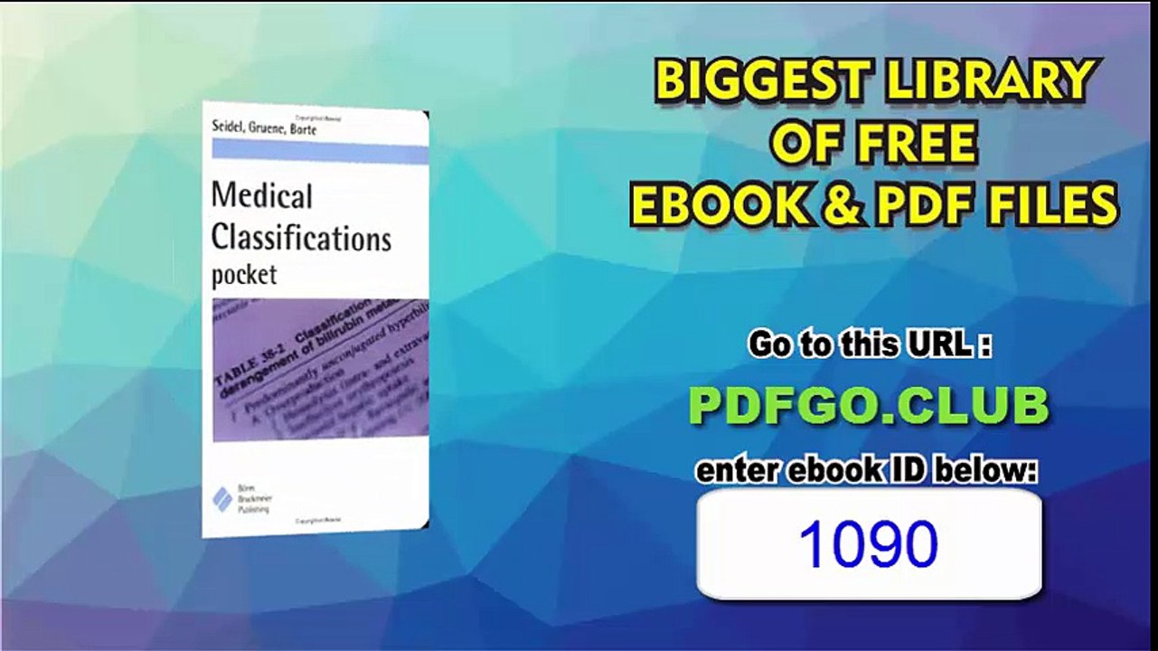 Medical Classifications Pocket 1st E
