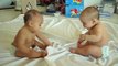 Twin baby boys have a conversation - super cute