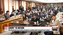 Constitutional Court holds emergency meeting after Pres. Park's impeachment motion passes