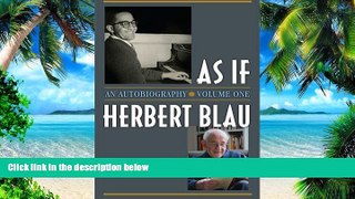 Pre Order As If: An Autobiography Herbert Blau On CD