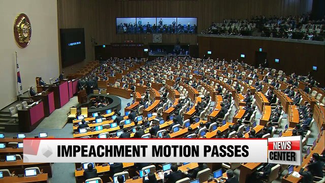 Korea's National Assembly passes impeachment motion against President Park Geun-hye Friday