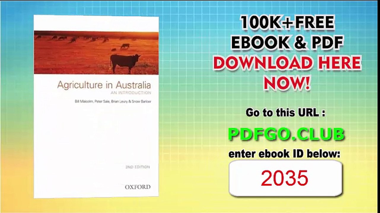 Agriculture in Australia An Introduction