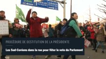 Destitution de la présidente sud-coréenne : des milliers de personnes dans la rue pour fêter le vote du Parlement