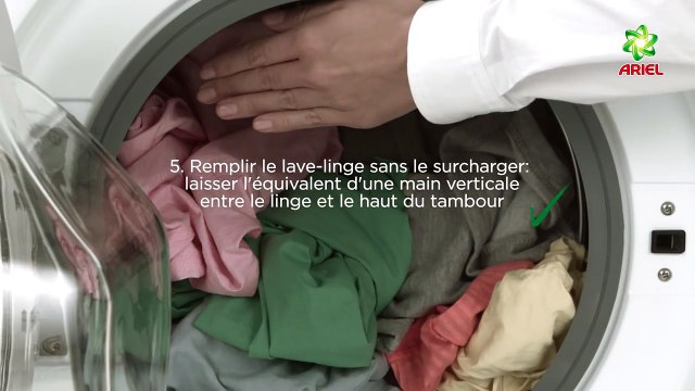 Instructions pour l'entretien de votre linge - Lessive liquide - Ariel