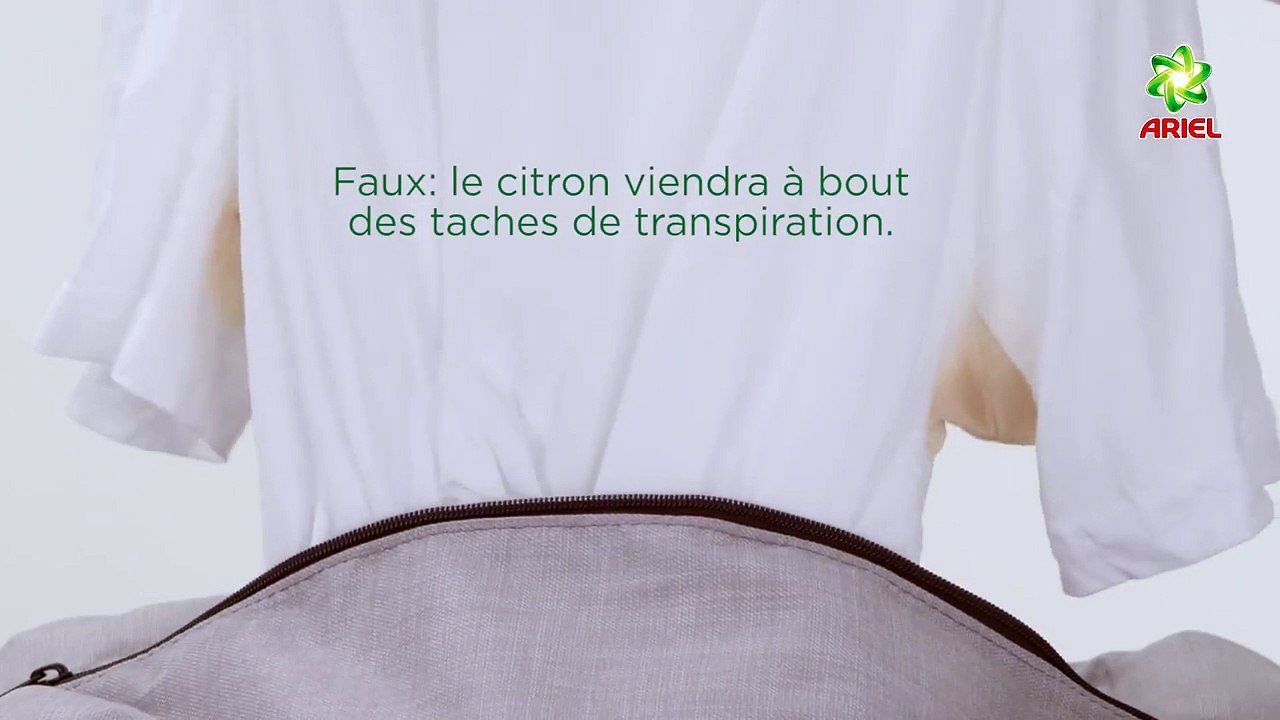 Comment éliminer des taches de transpiration - Ariel