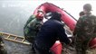 Two men rescued after falling into an icy lake in China